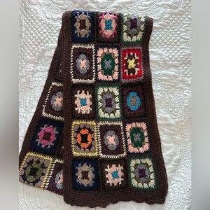 Lucky Brand Wool Knit Crochet Scarf